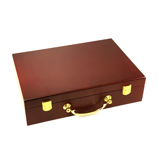 300ct Mahogany Poker Chip Case