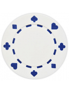 White - Suited Clay Poker Chips