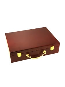 300ct Mahogany Poker Chip Case