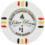 Bluff Canyon - $1 White Clay Poker Chips