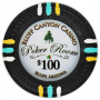 Bluff Canyon - $100 Black Clay Poker Chips