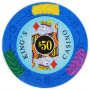 King's Casino - $50 L. Blue Clay Poker Chips