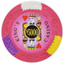 King's Casino - $5000 Pink Clay Poker Chips