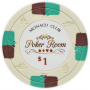 Monaco Club - $1 Ivory Clay Poker Chips