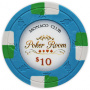 Monaco Club - $10 Blue Clay Poker Chips