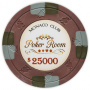 Monaco Club - $25000 Brown Clay Poker Chips