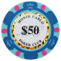 Monte Carlo - $50 L. Blue Clay Poker Chips