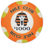 Nile Club - $1000 Orange Ceramic Poker Chips
