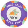 Nile Club - $500 Purple Ceramic Poker Chips