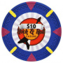 Rock & Roll - $10 Blue Clay Poker Chips