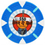 Rock & Roll - $50 L. Blue Clay Poker Chips