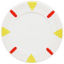 Triangle & Stick - White Clay Poker Chips