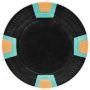 Double Trapezoid - Black Clay Poker Chips