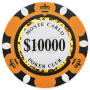 Monte Carlo ($10,000 Orange) Clay Poker Chips