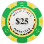 Monte Carlo ($25 Green) Clay Poker Chips
