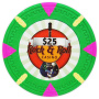 Rock & Roll - $25 Green Clay Poker Chips