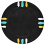 12 Stripe - Black Clay Poker Chips