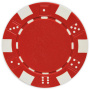 Striped Dice - Red Clay Poker Chips