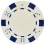 Striped Dice - White Clay Poker Chips