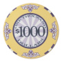 Scroll - $1000 Yellow Ceramic Poker Chips
