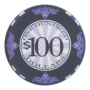 Scroll - $100 Black Ceramic Poker Chips