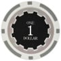 Eclipse - $1 Gray Clay Poker Chips