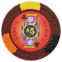 King's Casino - $5 Red Clay Poker Chips