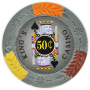 King's Casino - 50¢ Gray Clay Poker Chips