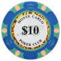 Monte Carlo ($10 Blue) Clay Poker Chips