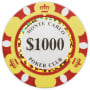 Monte Carlo ($1,000 Yellow) Clay Poker Chips