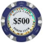 Monte Carlo ($500 Dark Blue) Clay Poker Chips