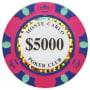 Monte Carlo ($5,000 Pink) Clay Poker Chips