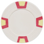 Double Trapezoid - White Clay Poker Chips