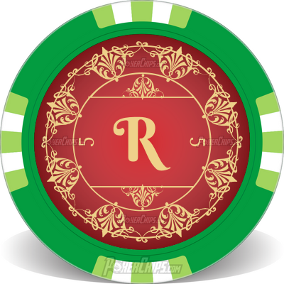 Elegant Monogram Custom Poker Set