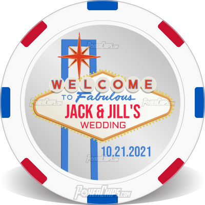 Vegas Sign Wedding Custom Poker Chips