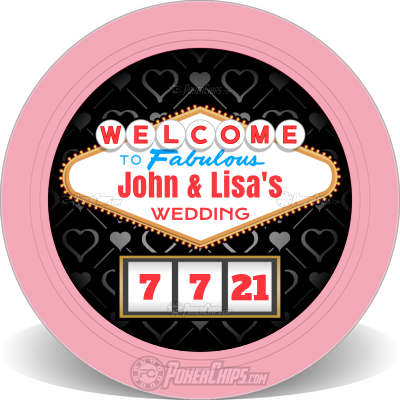 Vegas Wedding Customized Poker Chips