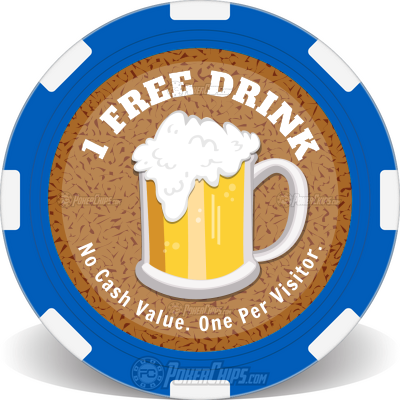 Free Drink Promo Custom Poker Chips