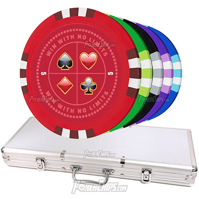 Win with No Limits Custom Poker Chip Set