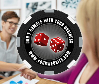 poker chip business card