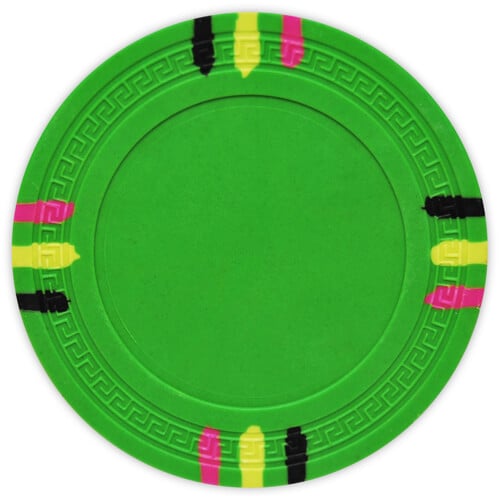 12 Stripe - Green Clay Poker Chips